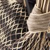 + Filt Croissant Leather-Trimmed Fishnet Messenger Bag - CU + Filt Croissant Leather-Trimmed Fishnet Messenger Bag - CU