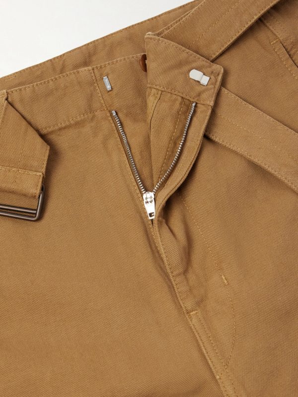 Straight-Leg Cotton-Twill Trousers - E1