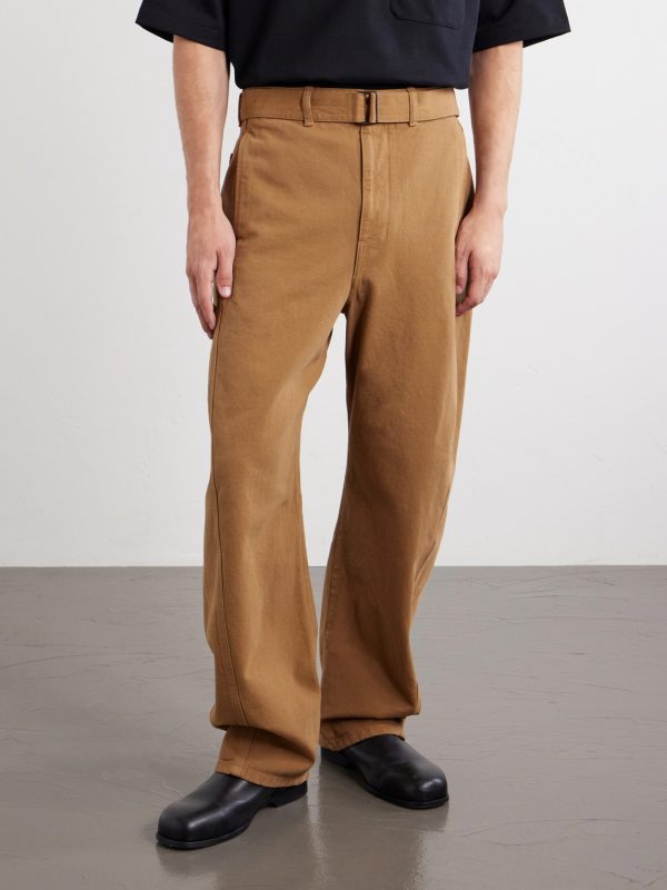 Straight-Leg Cotton-Twill Trousers - FR