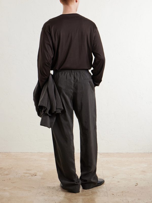 Straight-Leg Silk-Blend Suit Trousers - BK