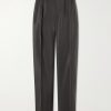 Straight-Leg Silk-Blend Suit Trousers