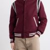 The Hayes Leather Trimmed Wool-Blend Jacket - FR The Hayes Leather Trimmed Wool-Blend Jacket - FR