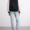 Collared Raglan Leather Trimmed Wool-Blend Bomber Jacket - BK Collared Raglan Leather Trimmed Wool-Blend Bomber Jacket - BK