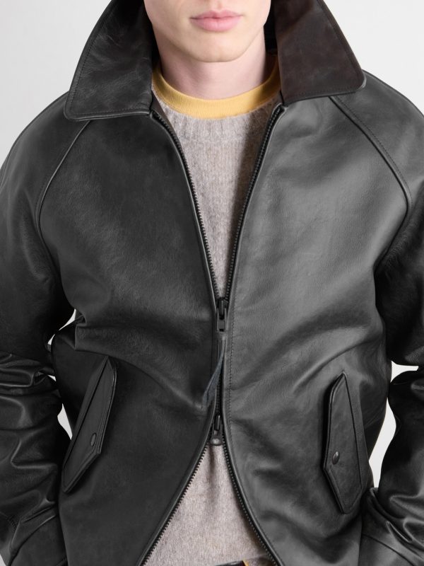 The Dunbear Leather Bomber Jacket - CU The Dunbear Leather Bomber Jacket - CU