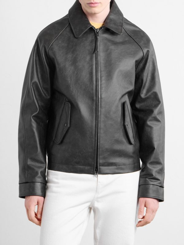 The Dunbear Leather Bomber Jacket - FR The Dunbear Leather Bomber Jacket - FR