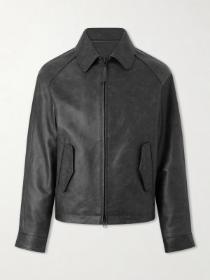 The Dunbear Leather Bomber Jacket The Dunbear Leather Bomber Jacket