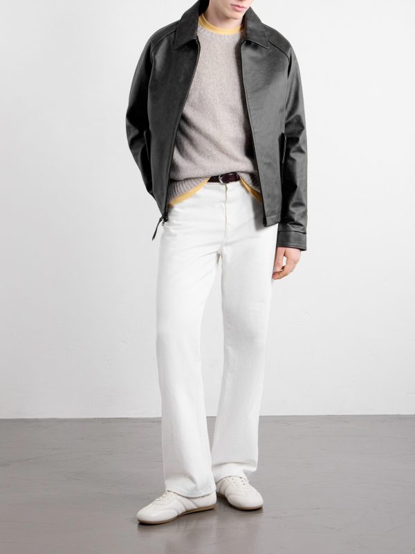 The Dunbear Leather Bomber Jacket - OU The Dunbear Leather Bomber Jacket - OU