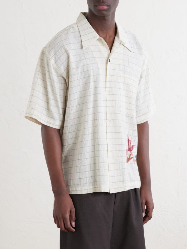 Rohit Embroidered Checked Cotton Shirt - FR Rohit Embroidered Checked Cotton Shirt - FR