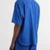 Ronald Convertible-Collar Embroidered Striped Cotton Shirt - BK