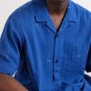 Ronald Convertible-Collar Embroidered Striped Cotton Shirt - CU