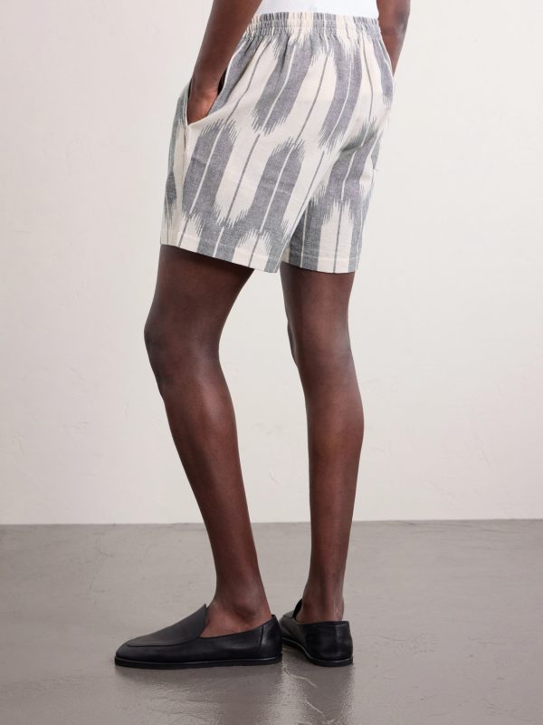 Olbia Straight-Leg Cotton Drawstring Shorts - BK