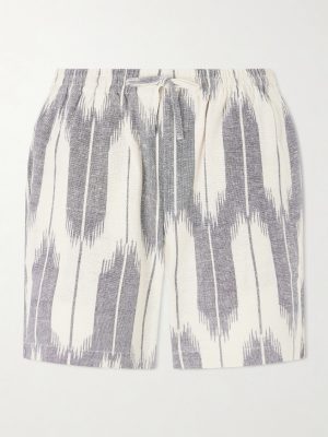 Olbia Straight-Leg Cotton Drawstring Shorts Olbia Straight-Leg Cotton Drawstring Shorts