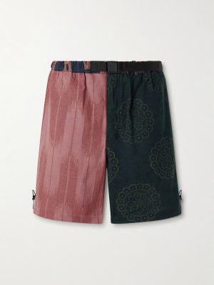 Kami Wide-Leg Belted Cotton Shorts