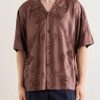 Rohit Convertible-Collar Floral-Embroidered Silk-Satin Shirt - FR
