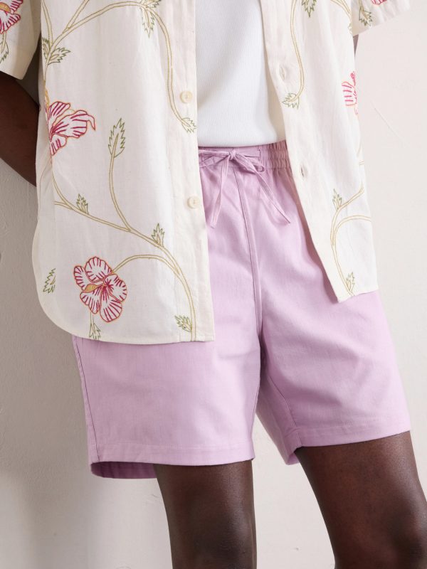Olbia Straight-Leg Cotton Drawstring Shorts - CU