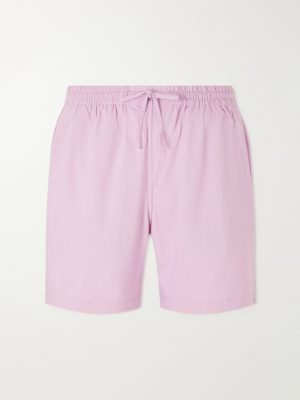 Olbia Straight-Leg Cotton Drawstring Shorts Olbia Straight-Leg Cotton Drawstring Shorts