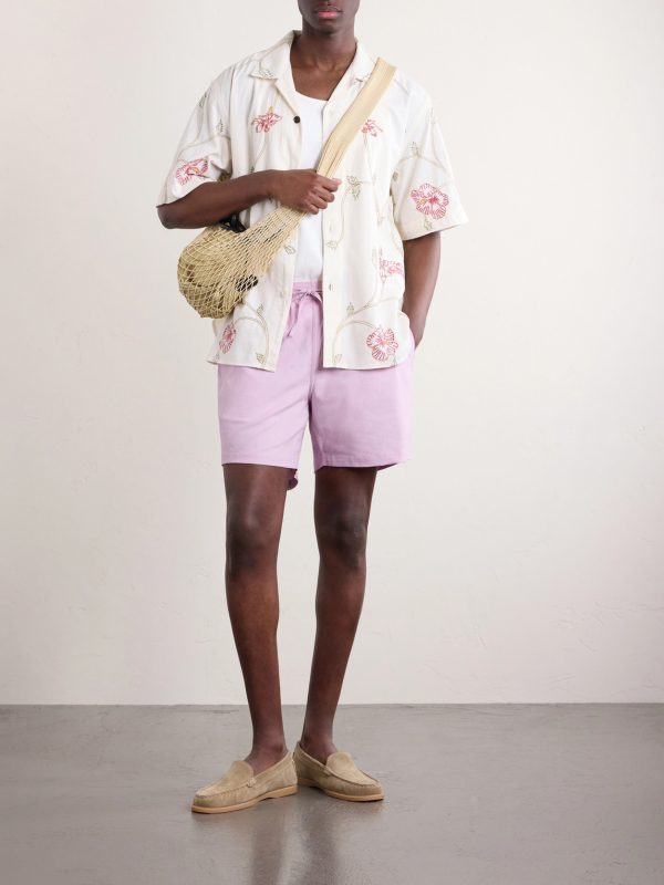 Olbia Straight-Leg Cotton Drawstring Shorts - OU