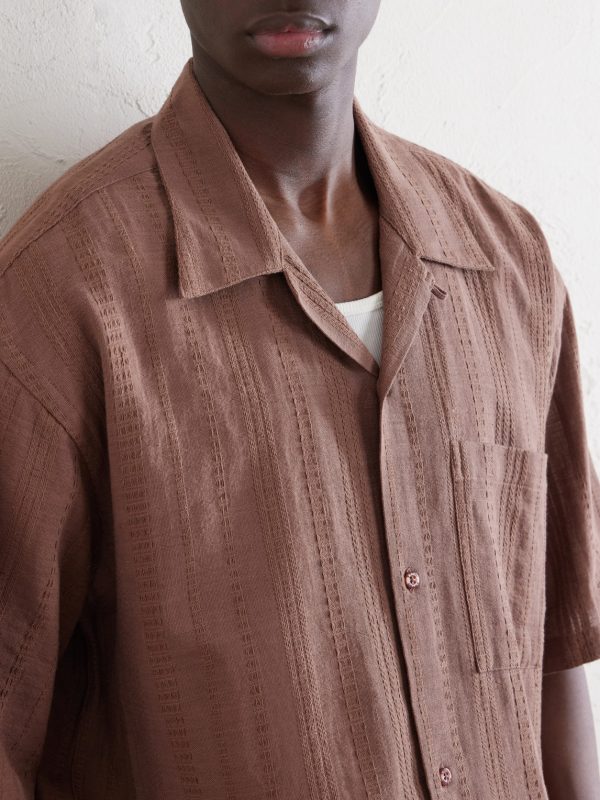 Rohit Convertible-Collar Cotton-Jacquard Shirt - CU Rohit Convertible-Collar Cotton-Jacquard Shirt - CU