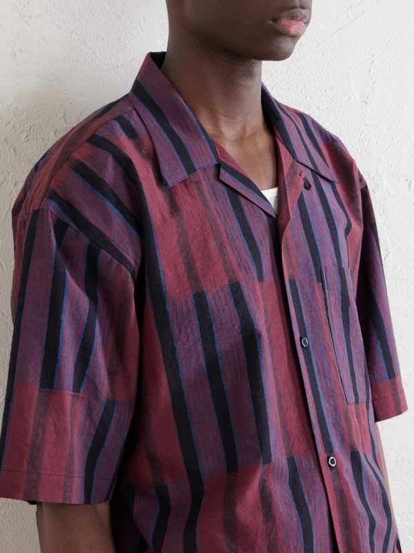 Rohit Convertible-Collar Striped Cotton Shirt - CU