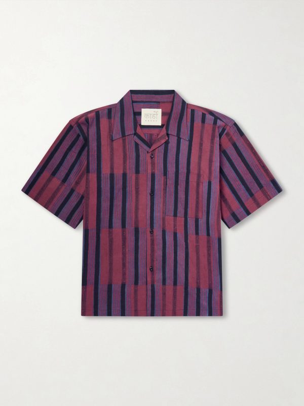 Rohit Convertible-Collar Striped Cotton Shirt