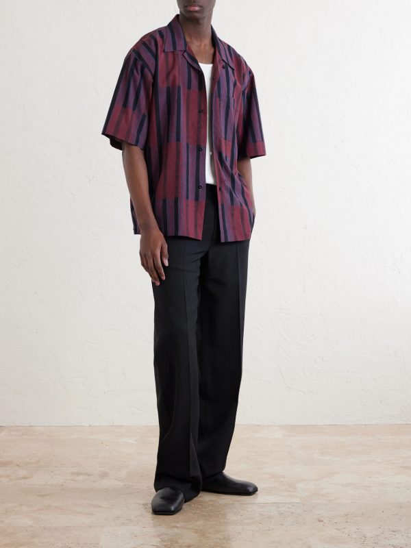 Rohit Convertible-Collar Striped Cotton Shirt - OU