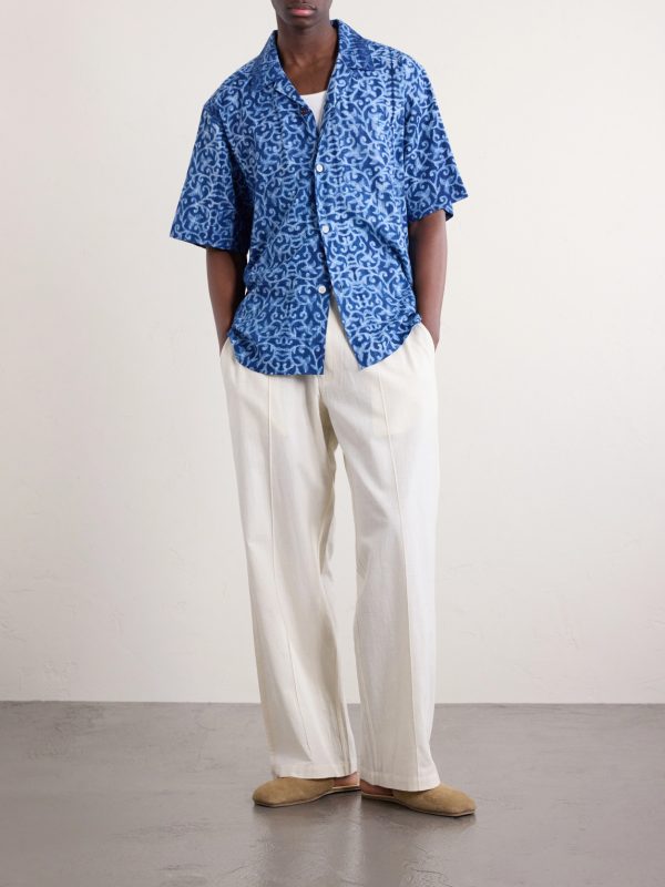 Kedar Straight-Leg Cotton Trousers - OU