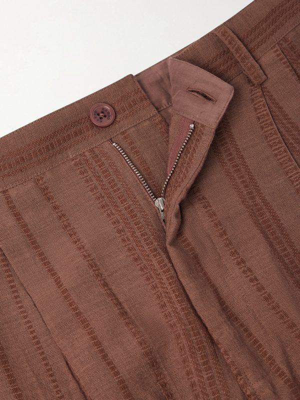 Antonio Straight-Leg Striped Cotton-Canvas Trousers - E1 Antonio Straight-Leg Striped Cotton-Canvas Trousers - E1