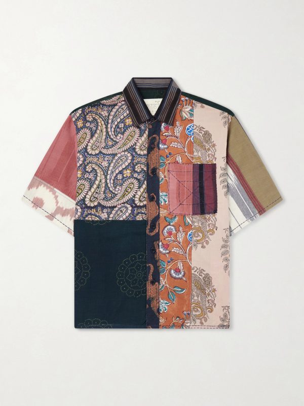 Yuto Patchwork Cotton Shirt Yuto Patchwork Cotton Shirt