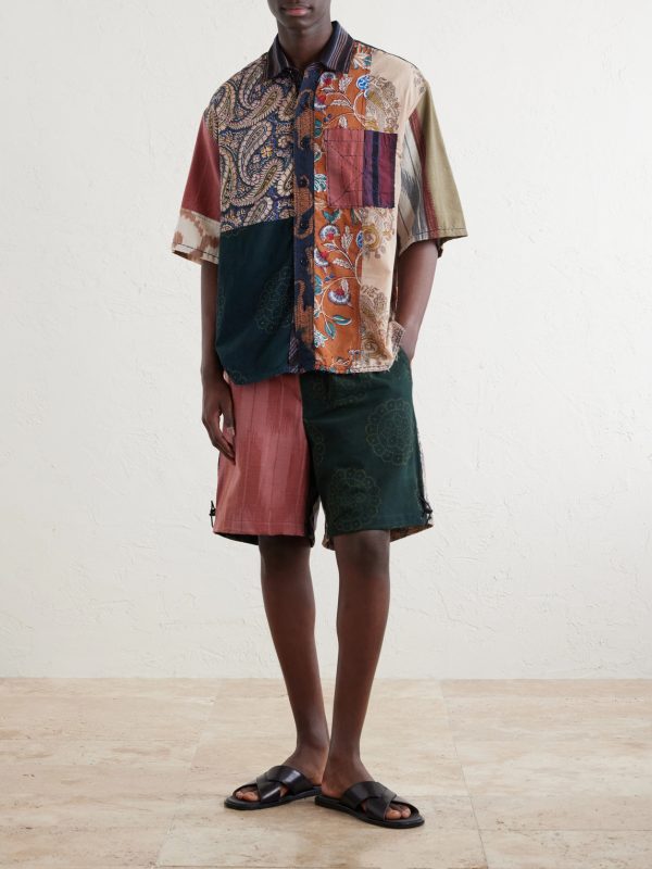 Yuto Patchwork Cotton Shirt - OU Yuto Patchwork Cotton Shirt - OU