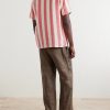 Camp-Collar Striped Cotton Shirt - BK