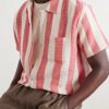 Camp-Collar Striped Cotton Shirt - CU