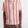 Camp-Collar Striped Cotton Shirt - FR