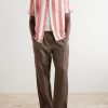 Camp-Collar Striped Cotton Shirt - OU