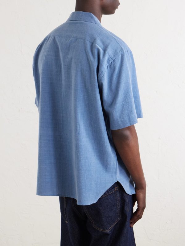 Ronen Convertible-Collar Embroidered Cotton Shirt - BK