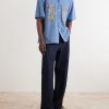 Ronen Convertible-Collar Embroidered Cotton Shirt - OU