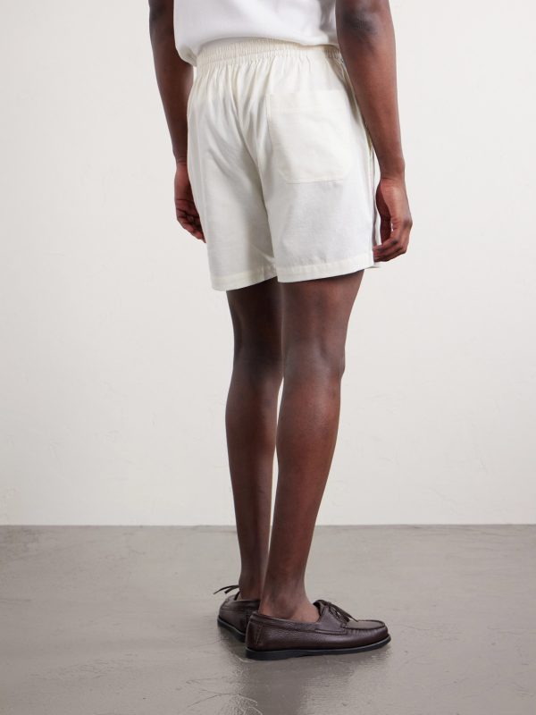 Olbia Straight-Leg Cotton Drawstring Shorts - BK