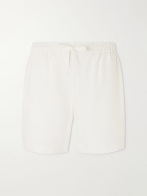 Olbia Straight-Leg Cotton Drawstring Shorts Olbia Straight-Leg Cotton Drawstring Shorts