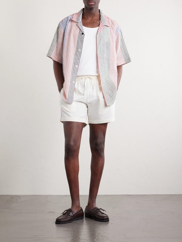 Olbia Straight-Leg Cotton Drawstring Shorts - OU