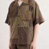 Rohit Bandhani Convertible-Collar Patchwork Embroidered Cotton Shirt - FR Rohit Bandhani Convertible-Collar Patchwork Embroidered Cotton Shirt - FR