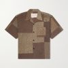 Rohit Bandhani Convertible-Collar Patchwork Embroidered Cotton Shirt Rohit Bandhani Convertible-Collar Patchwork Embroidered Cotton Shirt