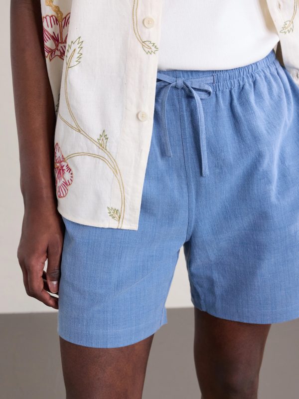 Olbia Straight-Leg Cotton Drawstring Shorts - CU Olbia Straight-Leg Cotton Drawstring Shorts - CU