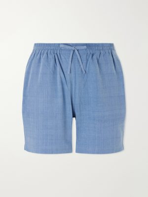 Olbia Straight-Leg Cotton Drawstring Shorts Olbia Straight-Leg Cotton Drawstring Shorts