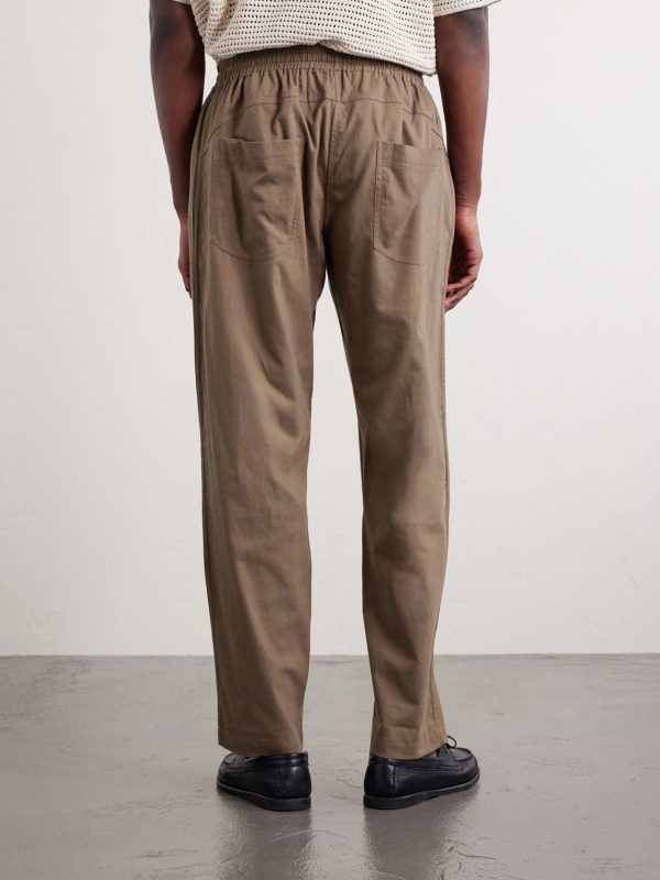 Roy Straight-Leg Cotton Trousers - BK Roy Straight-Leg Cotton Trousers - BK