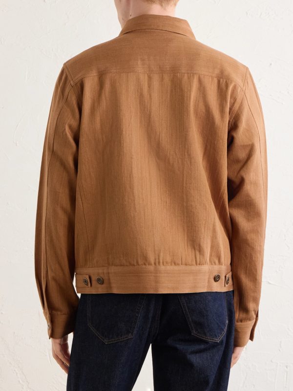 Marvin Cotton-Jacquard Trucker Jacket - BK