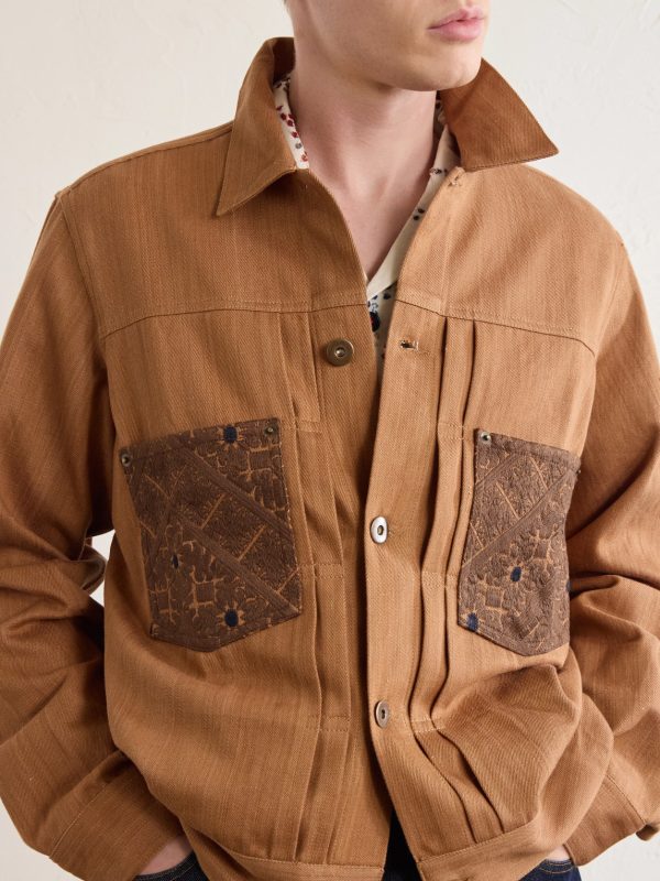 Marvin Cotton-Jacquard Trucker Jacket - CU