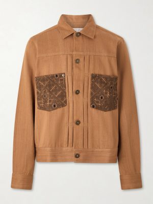 Marvin Cotton-Jacquard Trucker Jacket