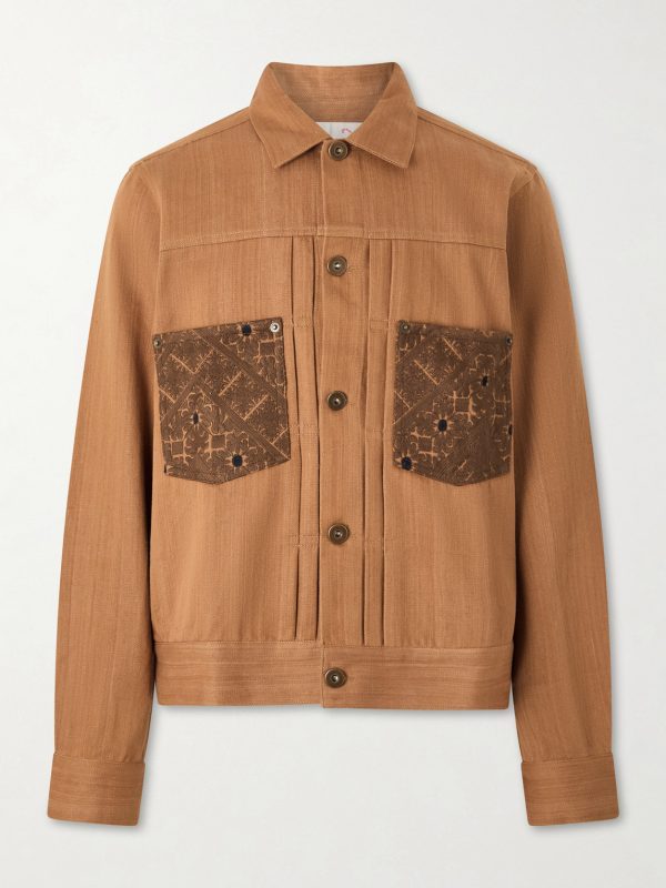 Marvin Cotton-Jacquard Trucker Jacket
