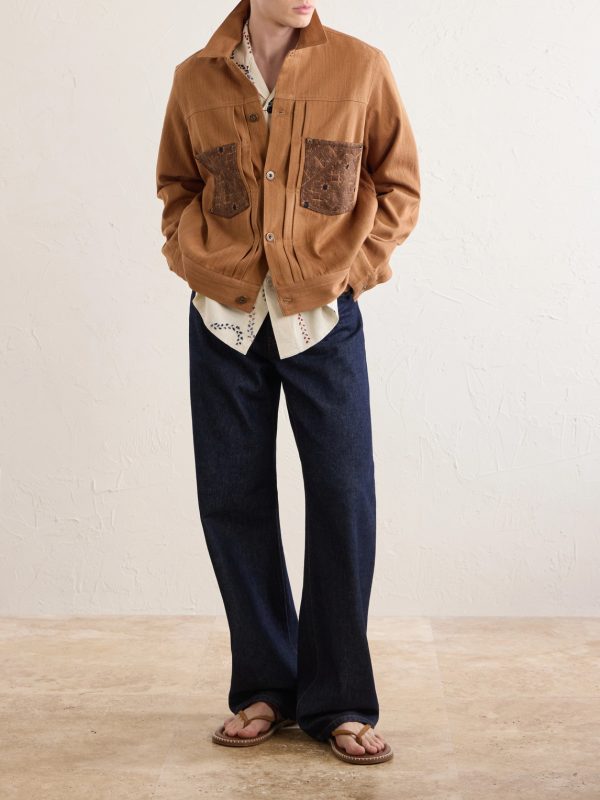 Marvin Cotton-Jacquard Trucker Jacket - OU
