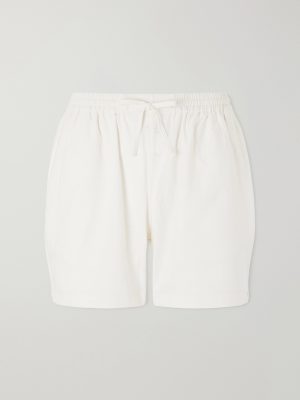 Olbia Straight-Leg Cotton Drawstring Shorts Olbia Straight-Leg Cotton Drawstring Shorts
