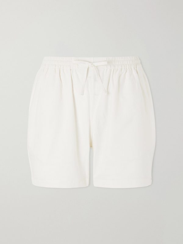 Olbia Straight-Leg Cotton Drawstring Shorts Olbia Straight-Leg Cotton Drawstring Shorts